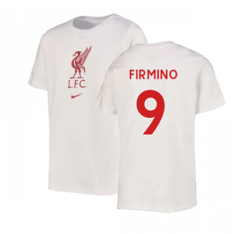 2022-2023 Liverpool Crest Tee (White) - Kids (FIRMINO 9)