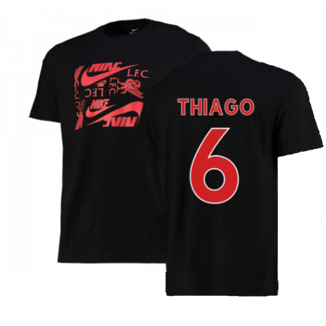 2022-2023 Liverpool Graphic Tee (Black) (THIAGO 6)