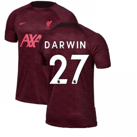 2022-2023 Liverpool Pre-Match Training Shirt (Red) (DARWIN 27)