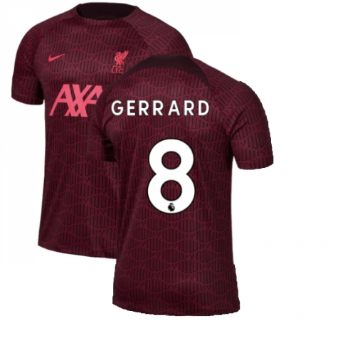 2022-2023 Liverpool Pre-Match Training Shirt (Red) (GERRARD 8)