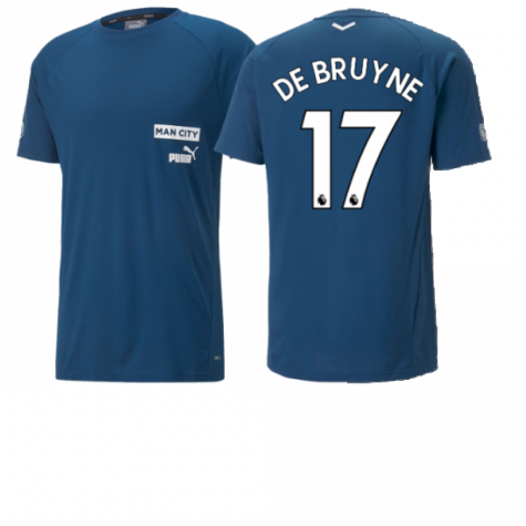 2022-2023 Man City Casuals Tee (Blue) (DE BRUYNE 17)