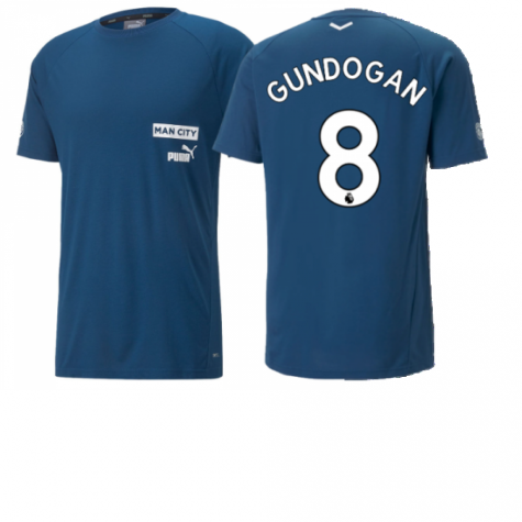 2022-2023 Man City Casuals Tee (Blue) (GUNDOGAN 8)