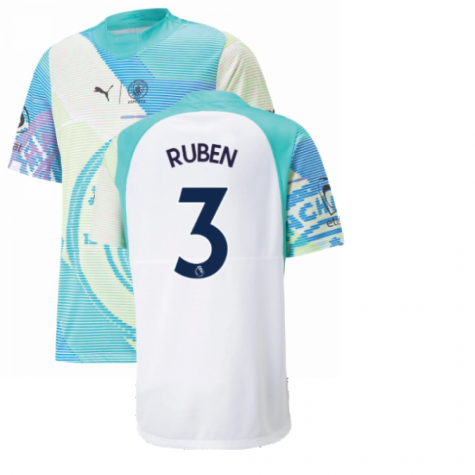 2022-2023 Man City Gameday Jersey (White) (RUBEN 3)