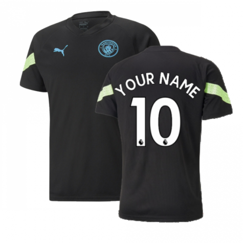 2022-2023 Man City PRO Training Jersey (Black) (Your Name)