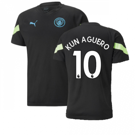 2022-2023 Man City Training Jersey (Black) (KUN AGUERO 10)