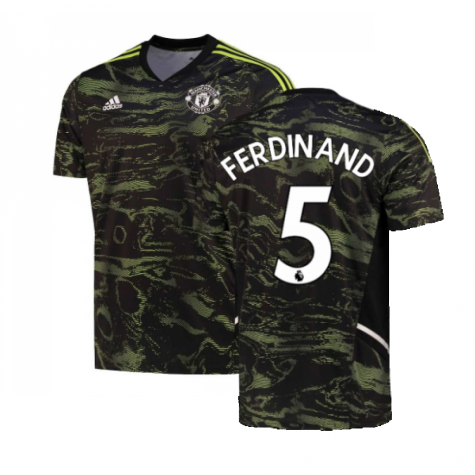 2022-2023 Man Utd EU Training Jersey (Solar Slime) (FERDINAND 5)