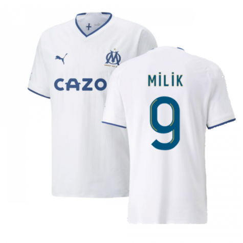 2022-2023 Marseille Authentic Home Shirt (MILIK 9)