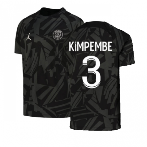 2022-2023 PSG Pre-Match Training Shirt (Black) - Kids (KIMPEMBE 3)