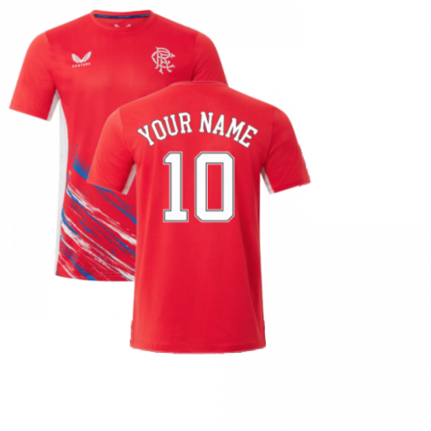 2022-2023 Rangers Matchday Short Sleeve T-Shirt (Red) (Your Name)