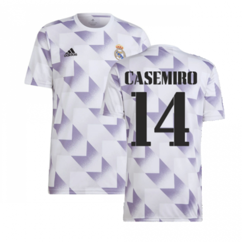 2022-2023 Real Madrid Pre-Match Shirt (White) (CASEMIRO 14)