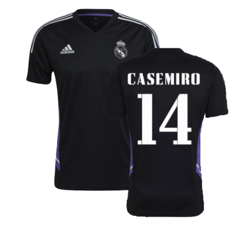 2022-2023 Real Madrid Training Shirt (Black) (CASEMIRO 14)