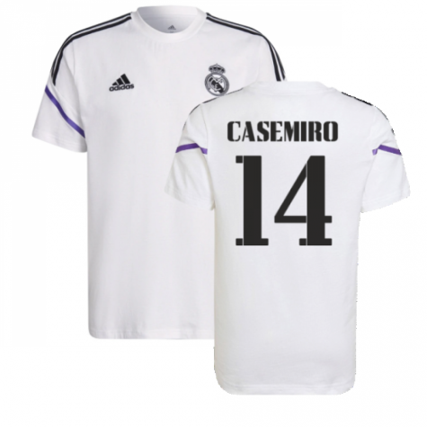 2022-2023 Real Madrid Training Tee (White) (CASEMIRO 14)