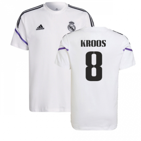 2022-2023 Real Madrid Training Tee (White) (KROOS 8)