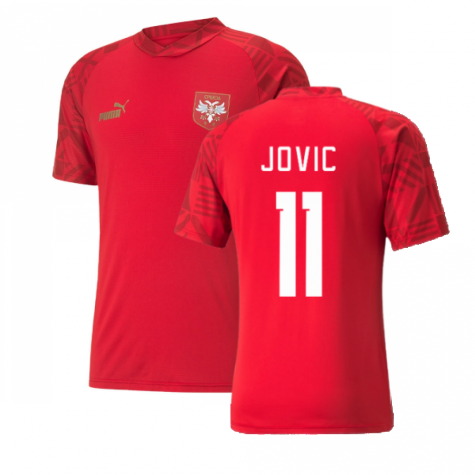 2022-2023 Serbia Pre-Match Jersey (Red) (JOVIC 11)