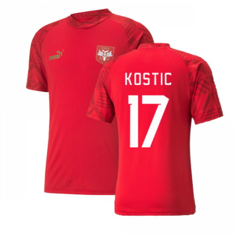 2022-2023 Serbia Pre-Match Jersey (Red) (KOSTIC 17)