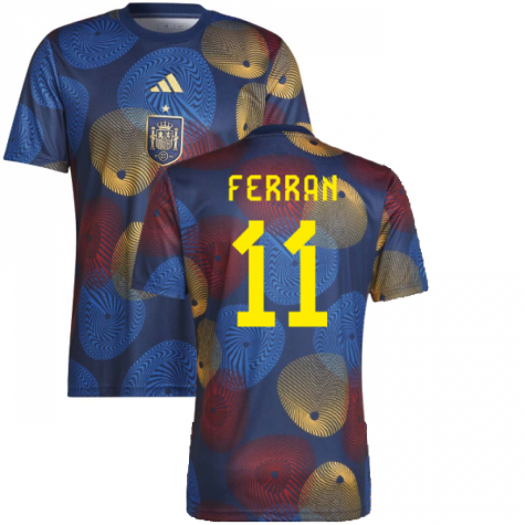 2022-2023 Spain Pre-Match Shirt (Navy) (FERRAN 11)