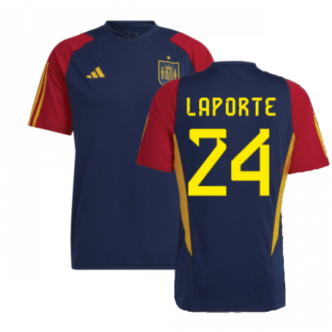 2022-2023 Spain Training Jersey (Navy) (LAPORTE 24)