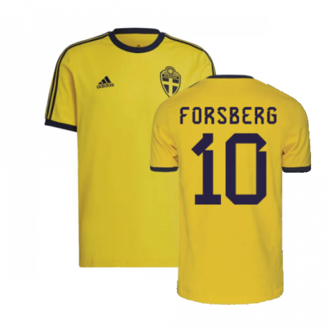 2022-2023 Sweden DNA 3S Tee (Yellow) (FORSBERG 10)