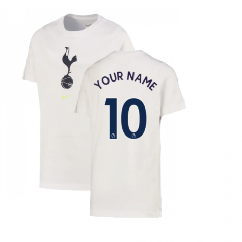 2022-2023 Tottenham Crest Tee (White) (Your Name)