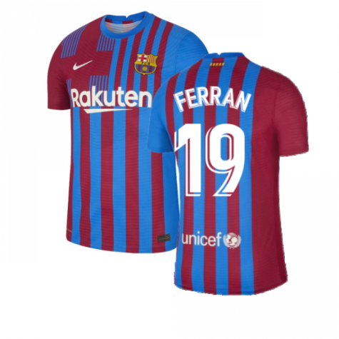 2021-2022 Barcelona Vapor Match Home Shirt (FERRAN 19)