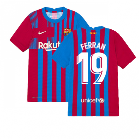 2021-2022 Barcelona Vapor Match Home Shirt (Kids) (FERRAN 19)