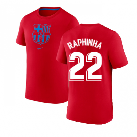 2022-2023 Barcelona Evergreen Crest Tee (Red) (A INIESTA 8)