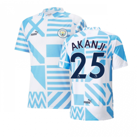 2022-2023 Man City Pre-Match Jersey (White) (BERNARDO 20)