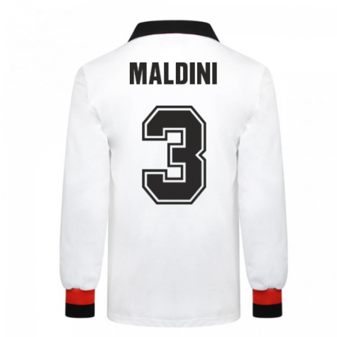 AC Milan 1963 European Cup Final Retro Football Shirt (MALDINI 3)