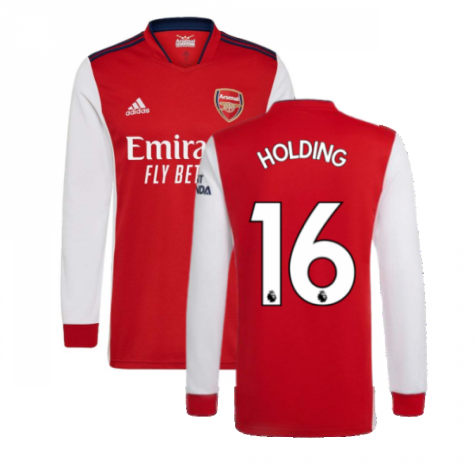 Arsenal 2021-2022 Long Sleeve Home Shirt (HOLDING 16)