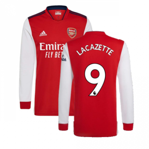 Arsenal 2021-2022 Long Sleeve Home Shirt (LACAZETTE 9)