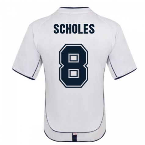 England 2002 Retro Football Shirt (Scholes 8)