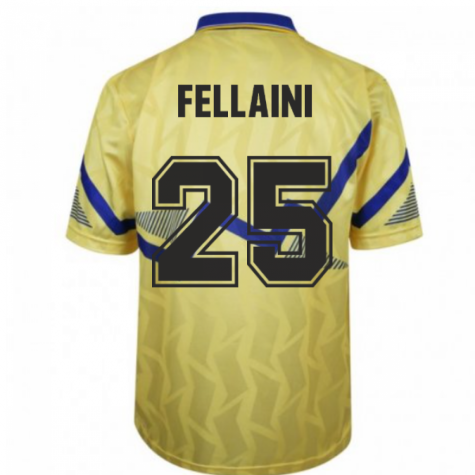 Everton 1990 Away Retro Football Shirt (FELLAINI 25)