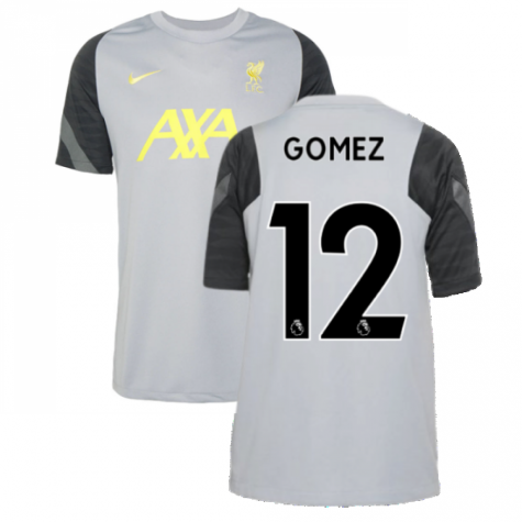 Liverpool 2021-2022 CL Training Shirt (Wolf Grey) - Kids (GOMEZ 12)