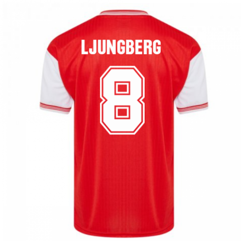 Score Draw Arsenal 1985 Centenary Retro Football Shirt (LJUNGBERG 8)