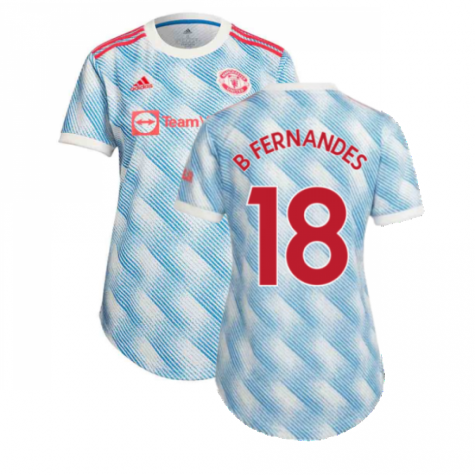 Man Utd 2021-2022 Away Shirt (Ladies) (B FERNANDES 18)