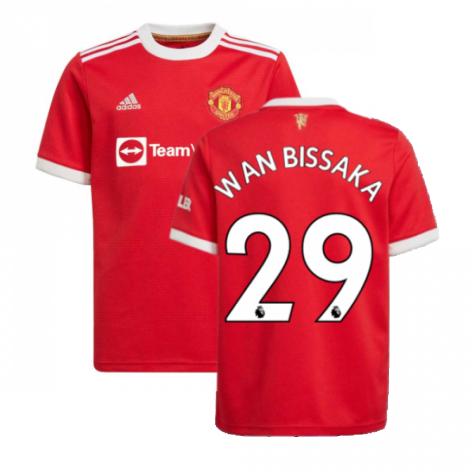 Man Utd 2021-2022 Home Shirt (Kids) (WAN BISSAKA 29)