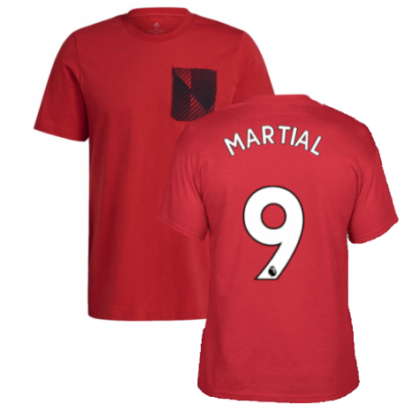 Man Utd 2021-2022 STR Graphic Tee (Red) (MARTIAL 9)