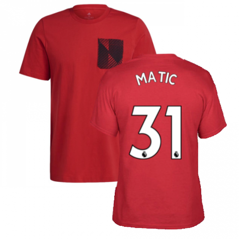 Man Utd 2021-2022 STR Graphic Tee (Red) (MATIC 31)