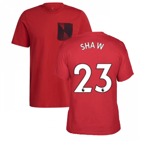 Man Utd 2021-2022 STR Graphic Tee (Red) (SHAW 23)