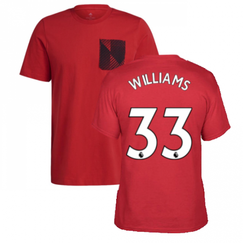 Man Utd 2021-2022 STR Graphic Tee (Red) (WILLIAMS 33)