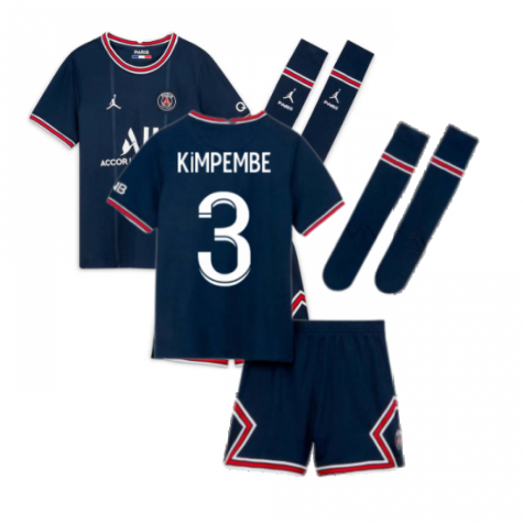 PSG 2021-2022 Little Boys Home Kit (KIMPEMBE 3)