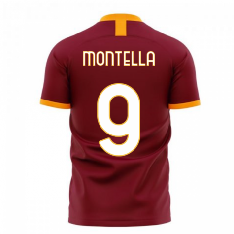 Roma 2024-2025 Home Concept Football Kit (Libero) - No Sponsor (MONTELLA 9)