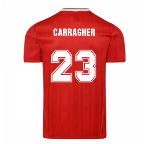 Score Draw Liverpool FC 1989 Retro Football Shirt (CARRAGHER 23)