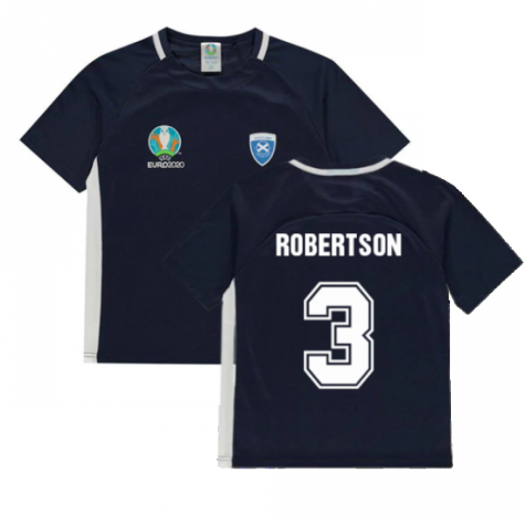 Scotland 2021 Polyester T-Shirt (Navy) - Kids (Robertson 3)