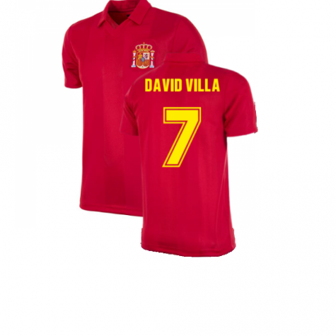 Spain 1984 Retro Football Shirt (DAVID VILLA 7)