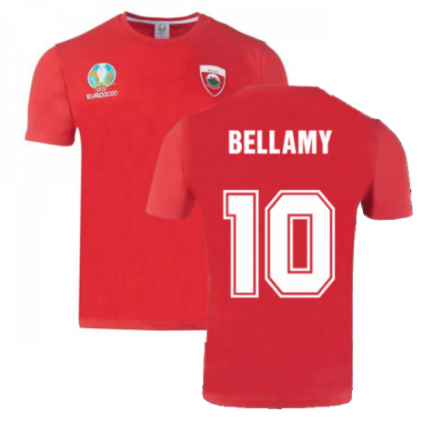 Wales 2021 Polyester T-Shirt (Red) (BELLAMY 10)