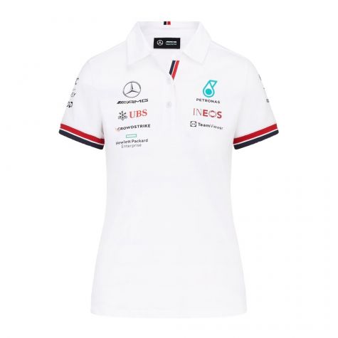 2022 Mercedes Polo Shirt (White) - Womens