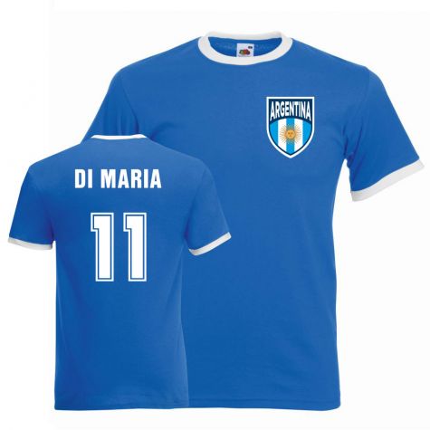 Angel Di Maria Argentina Ringer Tee (blue)