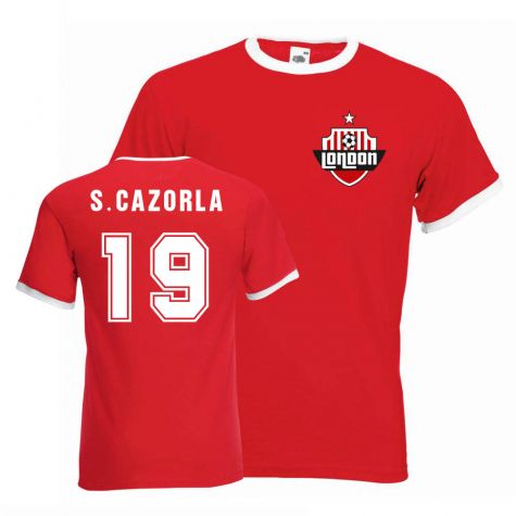 Santi Cazorla Arsenal Ringer Tee (red)