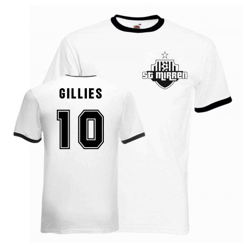 Ricky Gillies St Mirren Ringer Tee (white-black)